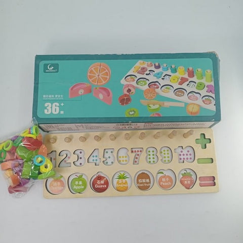 Maths Number Game for toddlers With Beads and Fruits - EKSD0079