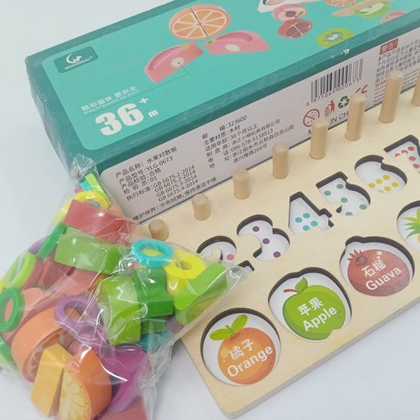 Maths Number Game for toddlers With Beads and Fruits - EKSD0079