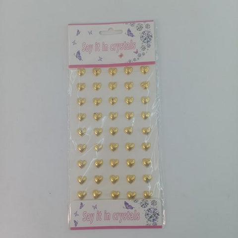 Gold Heart Sticker for Diy and Kids apprciation - EKSD0120