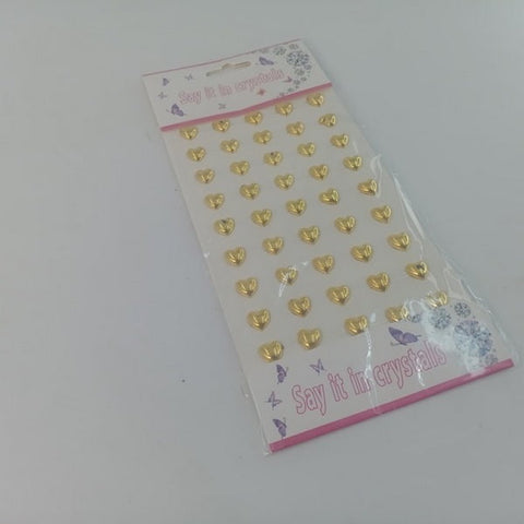Gold Heart Sticker for Diy and Kids apprciation - EKSD0120