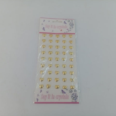 Gold Heart Sticker for Diy and Kids apprciation - EKSD0120