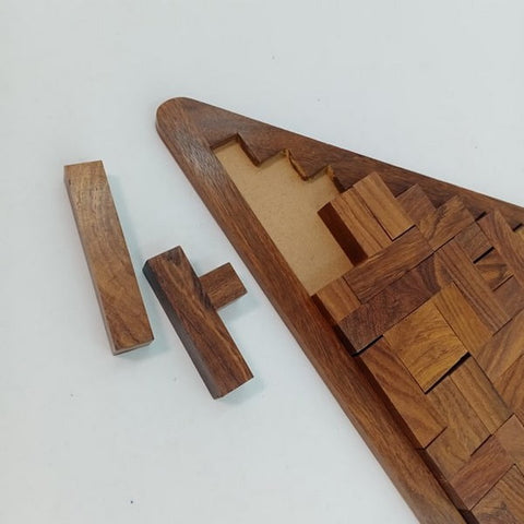 triangle shape wooden puzzles - EKSD0250