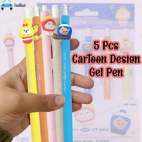 Happy Fat Otaku 5Pc Gel Pen - EKSS0031