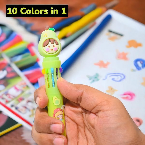 Cute Vegetables 10 Colour Ball Pen 1Pc Random Design Will Be Shipped - EKSS0032