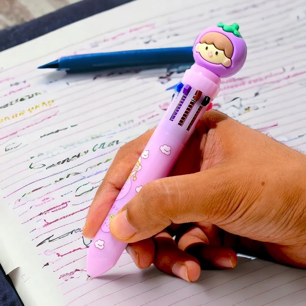 Cute Vegetables 10 Colour Ball Pen 1Pc Random Design Will Be Shipped - EKSS0032