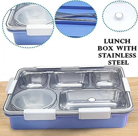 Stainless Steel Lunch Box Blue - EKSS0046