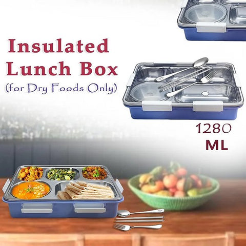 Stainless Steel Lunch Box Blue - EKSS0046