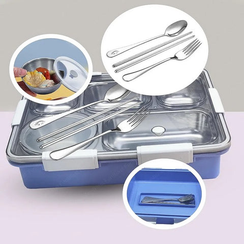 Stainless Steel Lunch Box Blue - EKSS0046