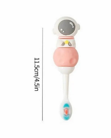 Soft Bristle Cartoon Tooth Brush Space Suit Pink  - EKSS0091