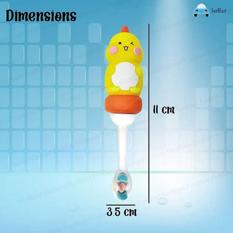 Soft Bristle Cartoon Tooth Brush Dino Yelloe - EKSS0096