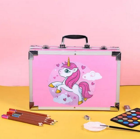 Extrokids Pink Unicorn Coloring Kit With Suitcase  - EKSS0153