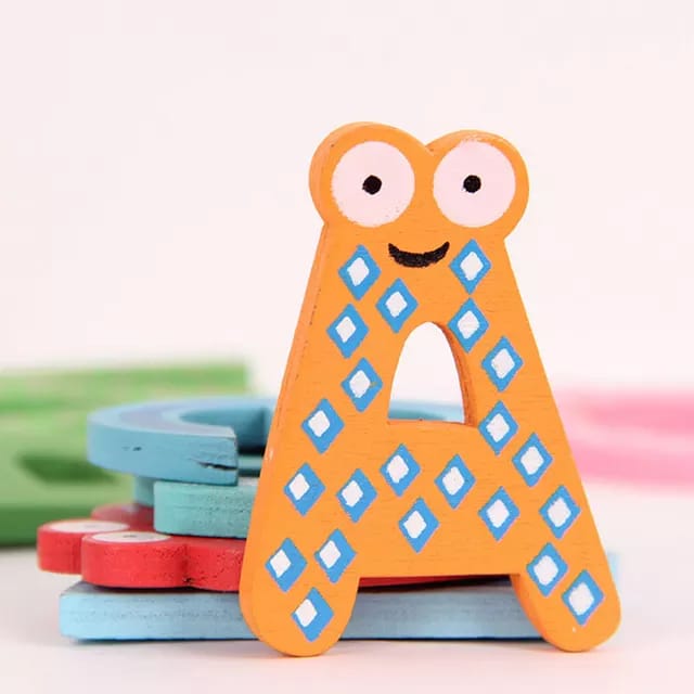 Wooden Alphabet Fridge Magnets | Cute & Educational Tool for Little Learners