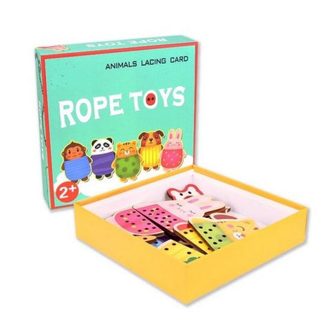Extrokids Wooden Toys from DIY Educational Animal- LACING TOY -EKT1031