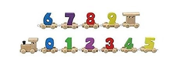 Wooden Train Educational Model Vehicle Toys Vehicle Pattern 0 to 9 Number, Educational Learning Toy - EKT1452