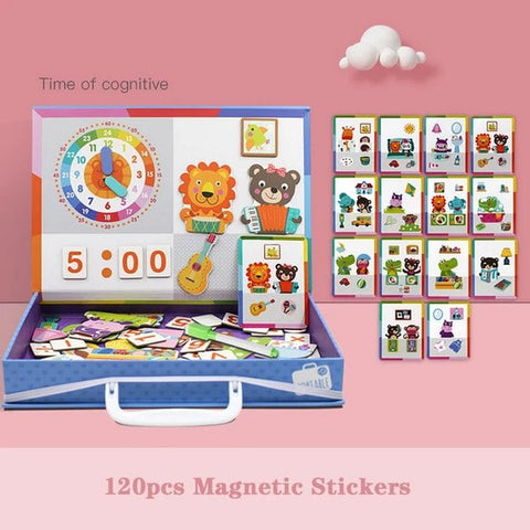 Extrokids Childrens Multifunctional Brain Function Educational Life Learning Magnetic Sticker Toy - EKT1548