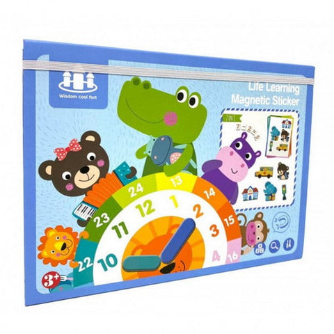 Extrokids Childrens Multifunctional Brain Function Educational Life Learning Magnetic Sticker Toy - EKT1548