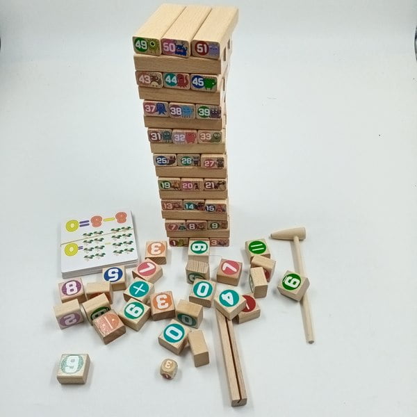 Extrokids Wooden Number Learning Stack Height - EKT1706