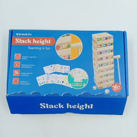 Extrokids Wooden Number Learning Stack Height - EKT1706