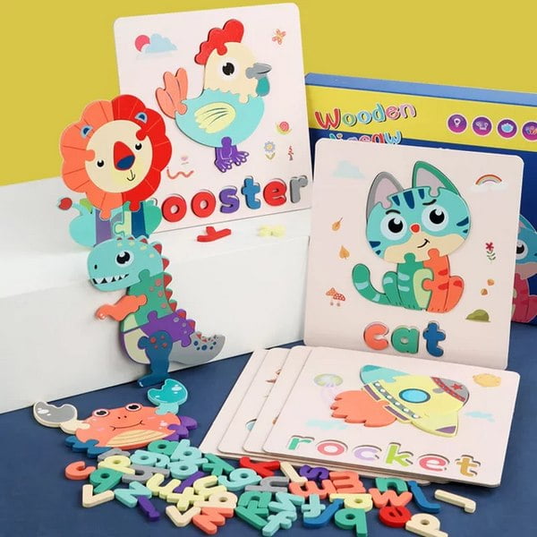 Extrokids Wooden Montessori Learning jigsaw puxxles - EKT1710