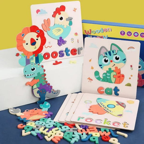 Extrokids Wooden Montessori Learning jigsaw puxxles - EKT1710