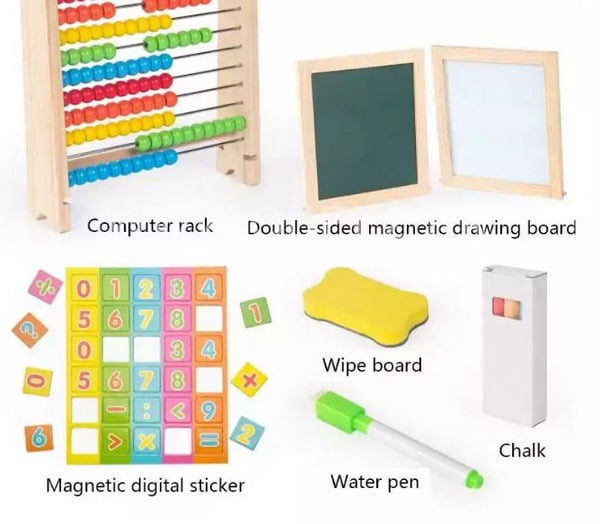 Extrokids Wooden Calculation and Painting Frame Learning Toy Digital Version - EKT1712