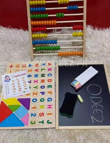 Extrokids Wooden Calculation and Painting Frame Learning Toy Digital Version - EKT1712