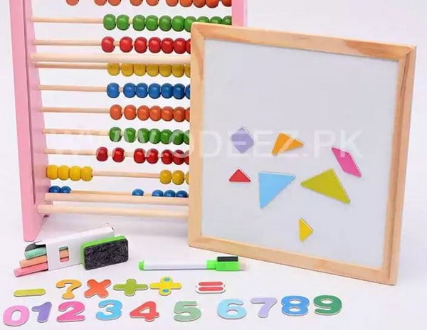 Extrokids Wooden Calculation and Painting Frame Learning Toy Digital Version - EKT1712