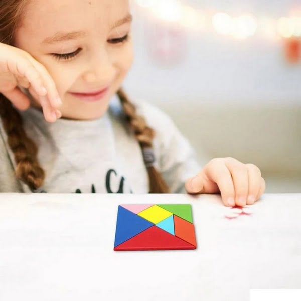 Wooden Mini Tangram Puzzle | Boosts Cognitive & Motor Skills