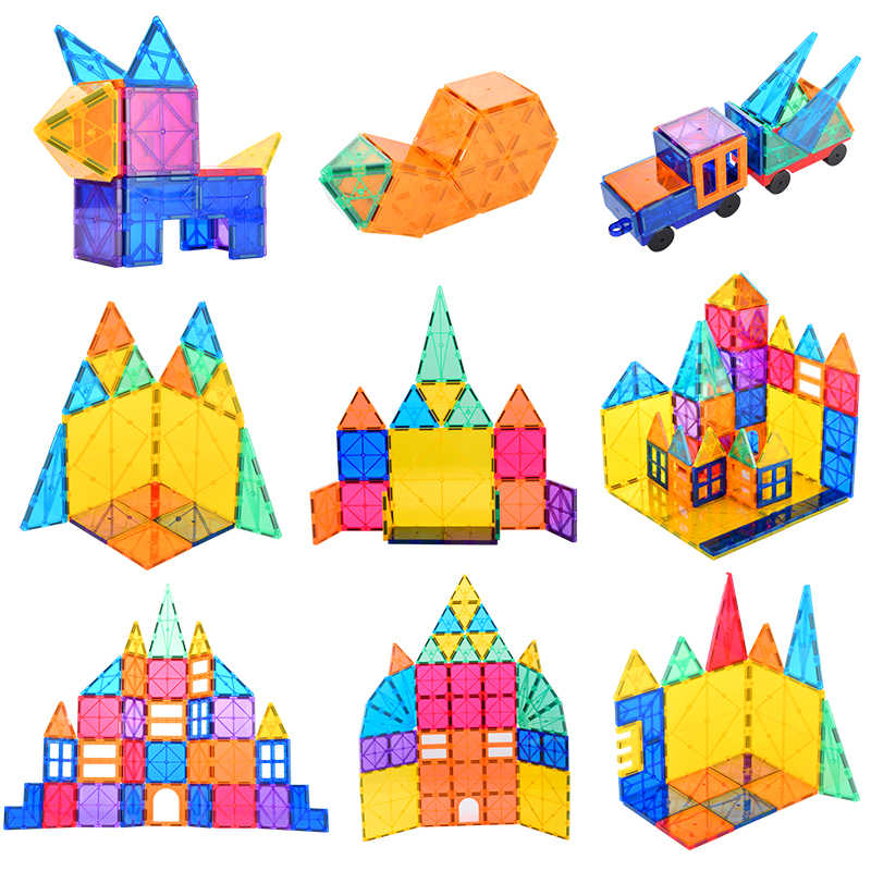 Extrokids Magnetic Tiles Building Blocks 120 Pcs - EKT1844