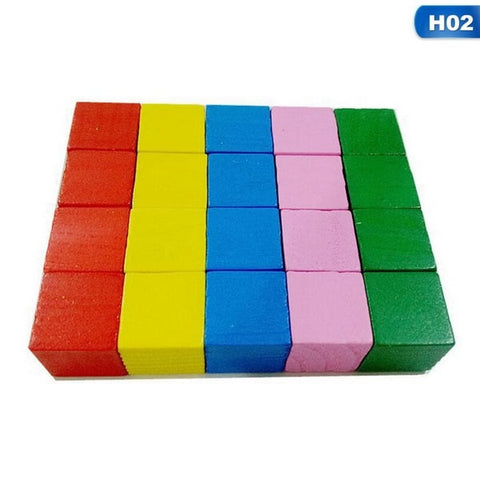 Extrokids First Basic Block Set 12 Colorful Wooden Cubes EKT1847