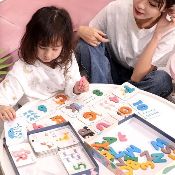 Extrokids Number Alphabet Letter Cards Pairing Education Kids Toy - EKT1850