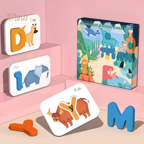 Extrokids Number Alphabet Letter Cards Pairing Education Kids Toy - EKT1850
