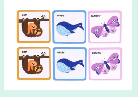 Extrokids Montessori Teaching Wooden Shadow Matching Game Graphics Card - EKT1860