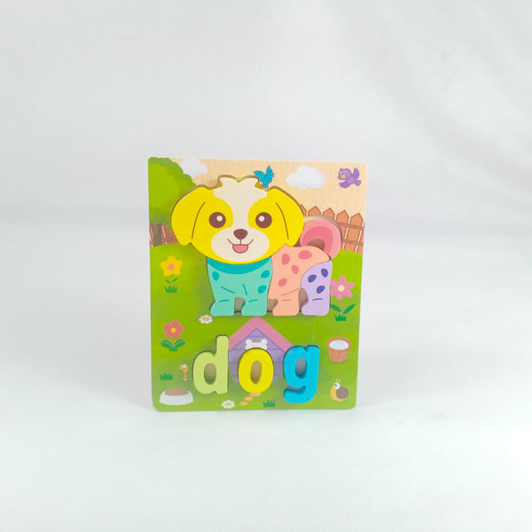 Extrokids 3d Wooden Puzzle Board - Dog - EKT1864