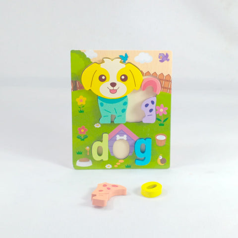 Extrokids 3d Wooden Puzzle Board - Dog - EKT1864