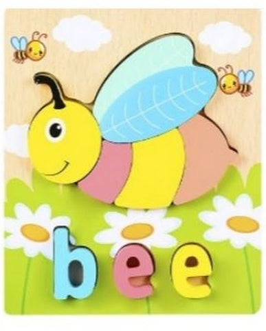 Extrokids 3d Wooden Puzzle Board - Bee - EKT1866