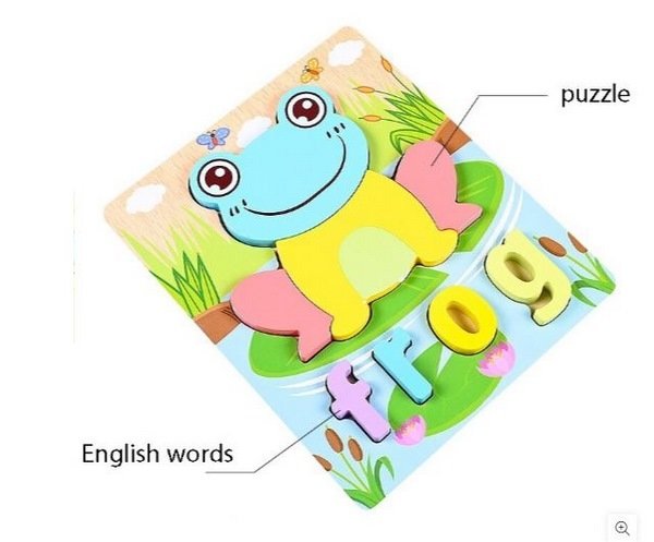Extrokids 3d Wooden Puzzle Board - Frog - EKT1867