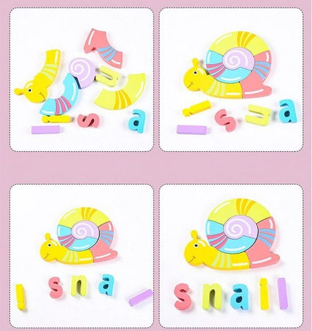 Extrokids 3d Wooden Puzzle Board - Snail - EKT1872
