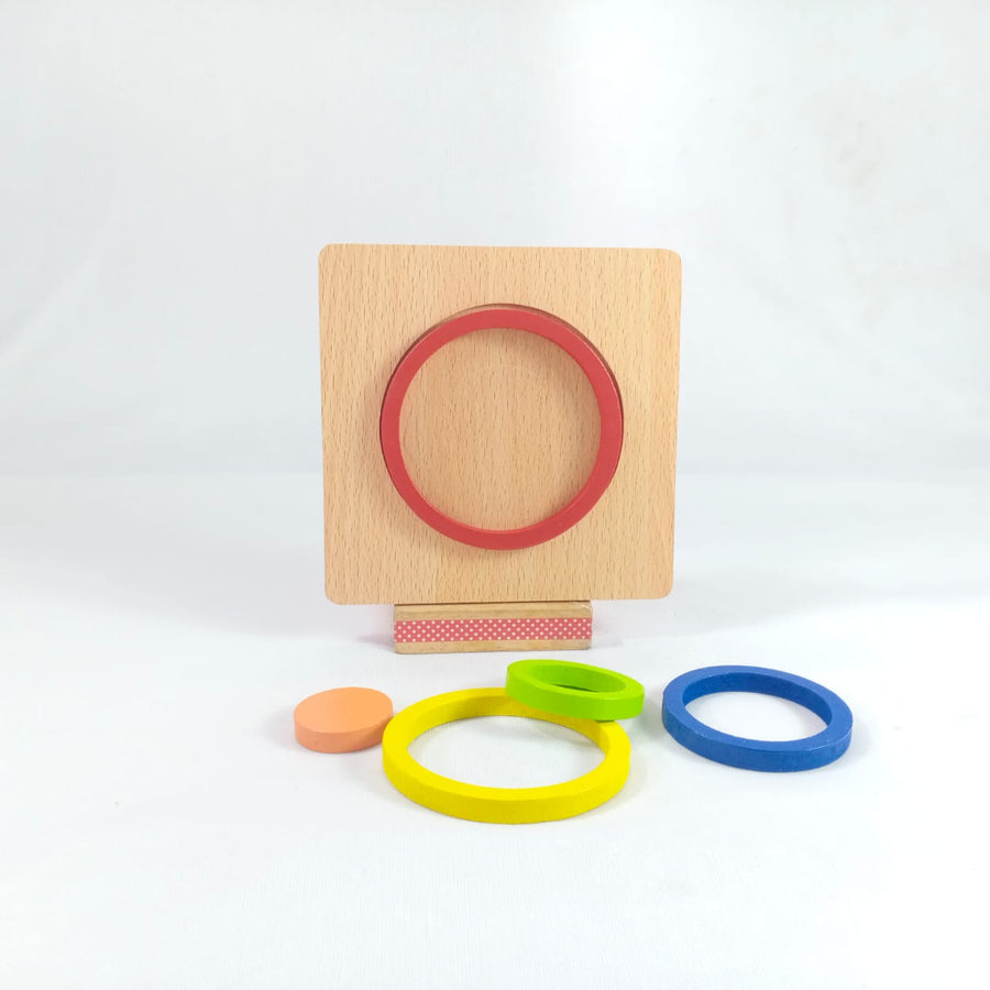 Extrokids DIY CREATIVE 3D WOODEN PUZZLE GEOMETRY SHAPE PUZZLE  EDUCATIONAL TOYS (CIRCLE) - EKT1874