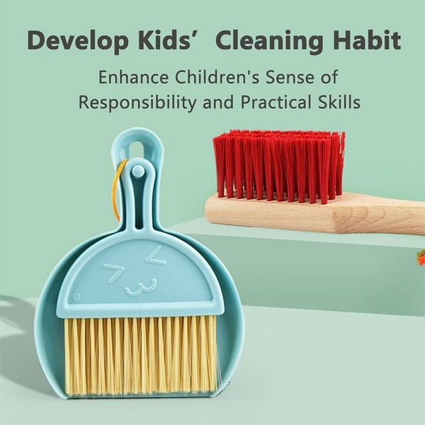 Extrokids Wooden Cleaning Toy Set 7Piece,Kid-Sized Detachable Cleaning Tool Toy - EKT1880