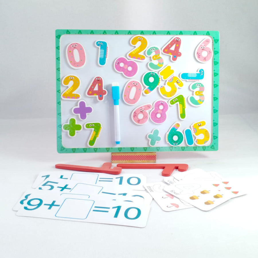 Extrokids Wooden with Magnetic Numbers Board Tray Toy - EKT1882