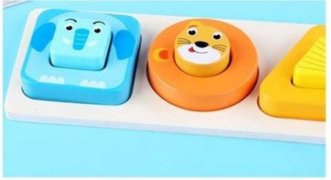 Extrokids Animal Shape Matching Board  (Multicolor) - EKT1888