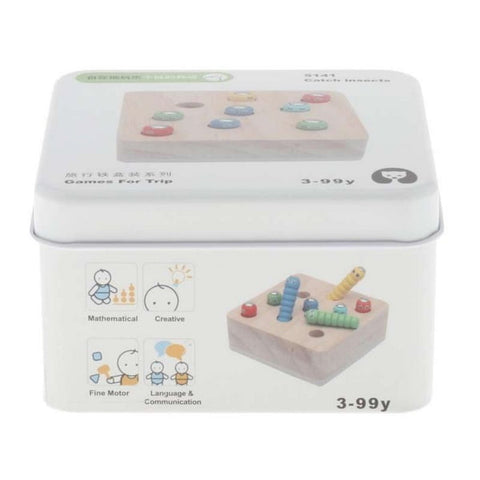 Extrokids Wooden Geometry Block Catch Insects Game Toy - EKT1896A