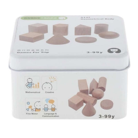 Extrokids Wooden Geometry Block Game Toy Geometrical body - EKT1896C