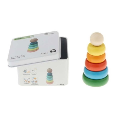 Extrokids Wooden Geometry Block Game Toy  Cover Tower - EKT1896E