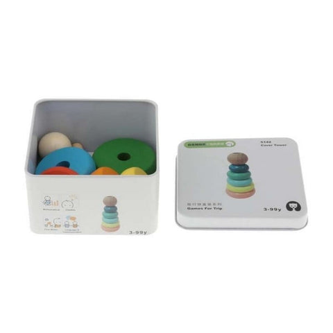 Extrokids Wooden Geometry Block Game Toy  Cover Tower - EKT1896E