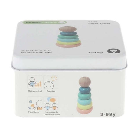 Extrokids Wooden Geometry Block Game Toy  Cover Tower - EKT1896E