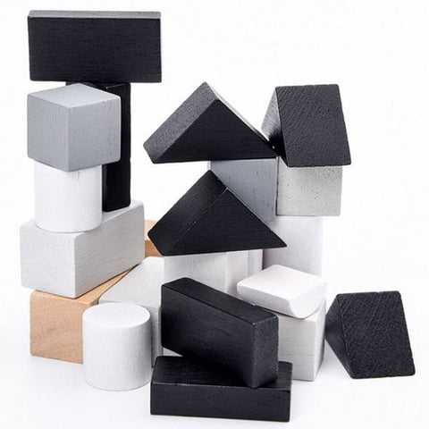 Extrokids Wooden Geometry Block Game Toy Building blocks - EKT1896I