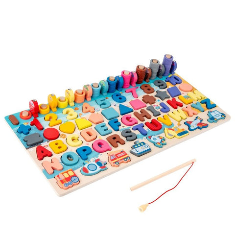 Extrokids educational montessori multifuntion seven in one traffic matching board  - EKT1898