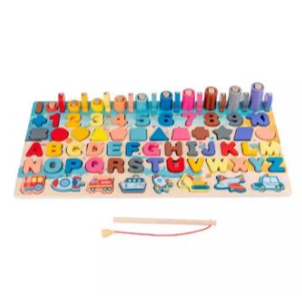 Extrokids educational montessori multifuntion seven in one traffic matching board  - EKT1898